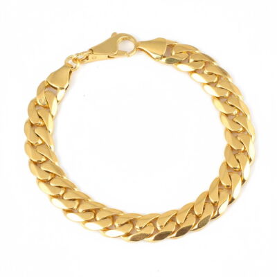 14 Ayar Altın 10 X 13 Mm Sade Zincir Bileklik - 1