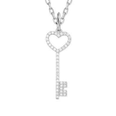 14K Gold Loving Key Necklace - 4