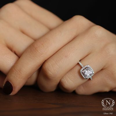 1,49 ct Prenses Kesim Pırlanta Tek Taş Yüzük - 2