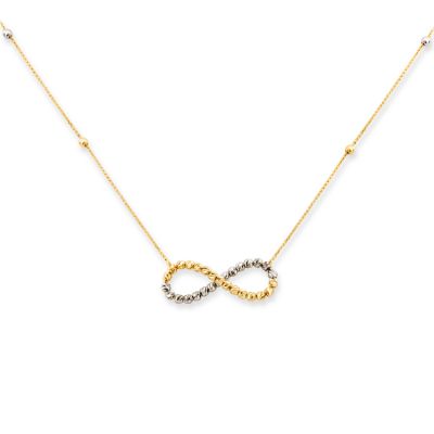 14K Gold Dorica Beads Infinity Necklace - 2