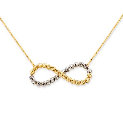 14K Gold Dorica Beads Infinity Necklace - 1