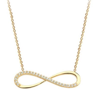 14K Gold Infinity Dainty Necklace - 1