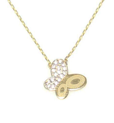 14K Gold Necklace Butterfly Design - 1