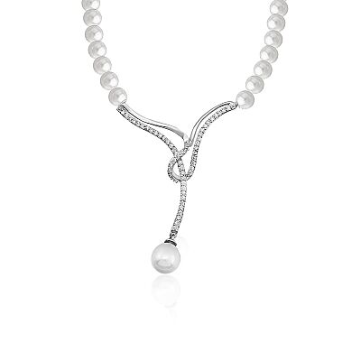 14K Gold Necklace with Pearl - 2