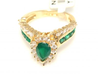 14K Gold Ring With Emerald - 6