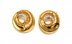14K Gold Roe Deer Eye Stud Earrings - 4