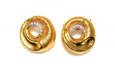 14K Gold Roe Deer Eye Stud Earrings - 4