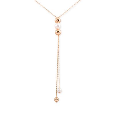 14K Gold Star Y Necklace - 1