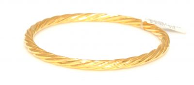 22 K Gold İçi Boş Twist Bangle