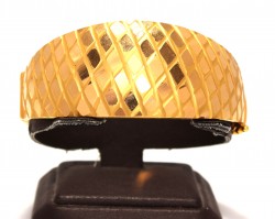 22K Gold Diamond Lines Bangle Bracelet - 6