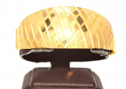 22K Gold Diamond Lines Bangle Bracelet - 7
