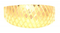 22K Gold Diamond Lines Bangle Bracelet - 4