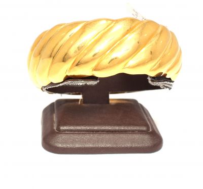 22K Gold Artisancrafted Traditional Hinged Bangle Bracelet - 4