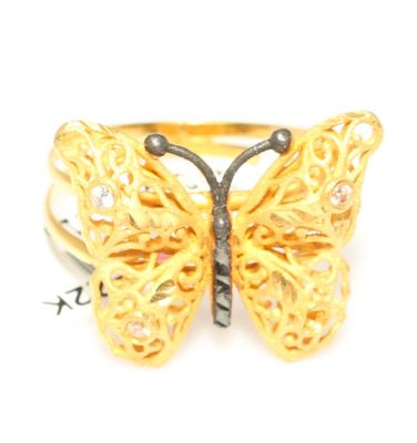 22K Gold Butterfly Model Ring - 6