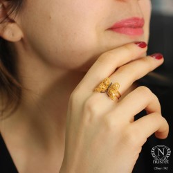 22K Gold Butterfly Model Ring - 8