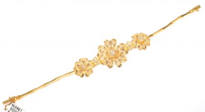 22K Gold Filigree Flower Model Bracelet - 3
