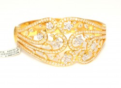 22K Gold Flowers Skyland Bangle - 7