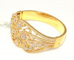 22K Gold Flowers Skyland Bangle - 9