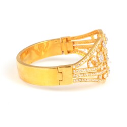 22K Gold Flowers Skyland Bangle - 6