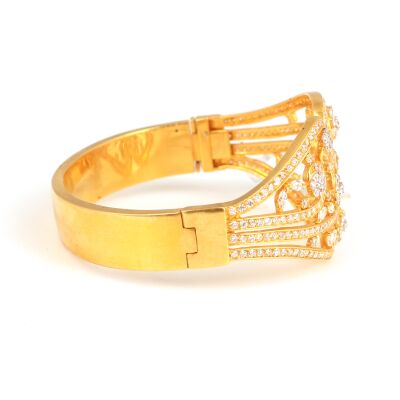 22K Gold Flowers Skyland Bangle - 6