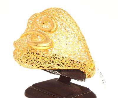 22K Gold High Hinged Bangle Bracelet - 4