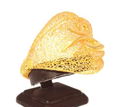 22K Gold High Hinged Bangle Bracelet - 5
