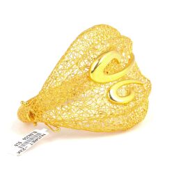 22K Gold High Hinged Bangle Bracelet - Nusrettaki