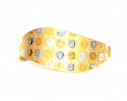 22K Gold Lining Patterned Bangle Bracelet - 6