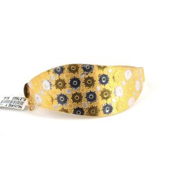 22K Gold Lining Patterned Bangle Bracelet - Nusrettaki