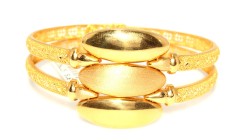 22K Gold Macaron Bangle Bracelet - 9