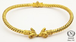 22K Gold Rams Head Necklace - 6