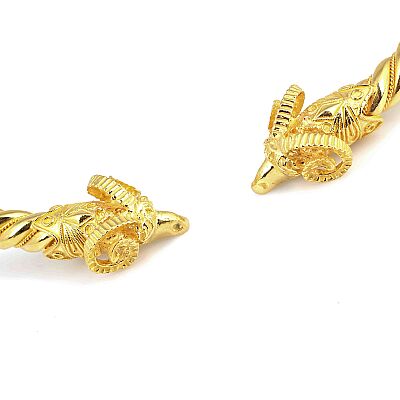 22K Gold Rams Head Necklace - 2