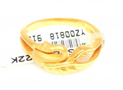 22K Gold Swan Design Ring - 5