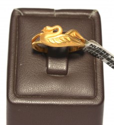 22K Gold Swan Design Ring - 6