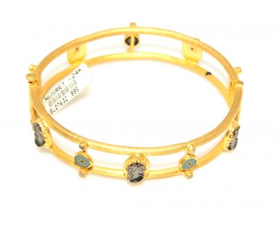 24 K Tube Gold Bracelets - 5
