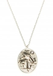 4 Leaf With Backround Pattern Necklace White Black Color - White Stones - 6