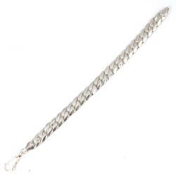 925 Ayar Gümüş 10 x 13 mm Sade Zincir Bileklik - 3