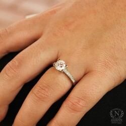 925 Ayar Gümüş 1,35 ct Görünümlü Tektaş Yüzük - 8