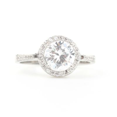 925 Ayar Gümüş 1,7 Carat Tektaş Yüzük - 3