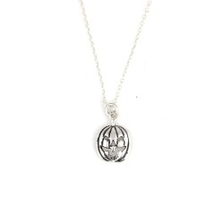 925 Ayar Gümüş Balkabağı Model Charm Kolye - 3