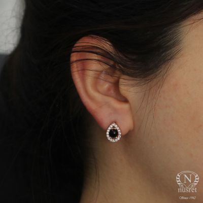 925 Silver Entourage Onyx Drop Earrings - 4