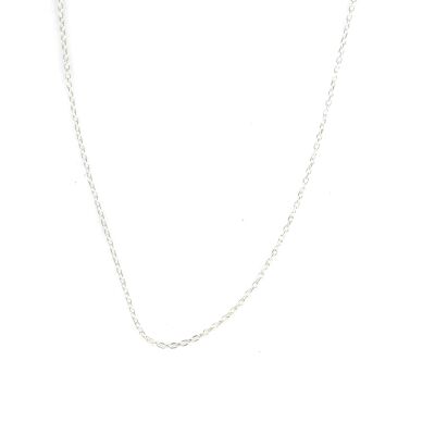 925 Ayar Gümüş İnce Forse Zincir, 60 cm - 1