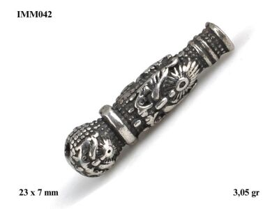 925 Ayar Gümüş Nokta Desenli Osmanlı Arması Model İmame - IMM042 - 1