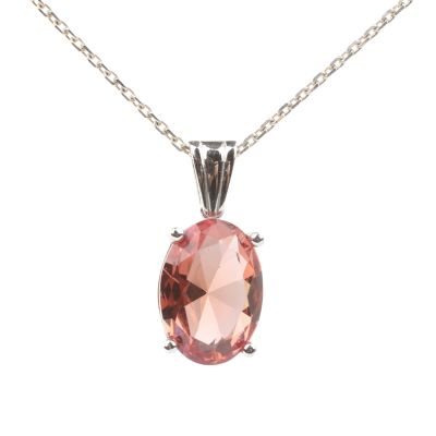 Silver Necklace with Oval Zultanite - 2