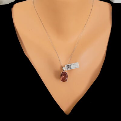 Silver Necklace with Oval Zultanite - 1