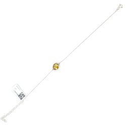 925 Sterling Silver İnfinity Design Bracelet with Citrine - 6