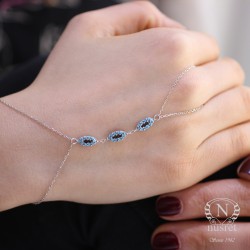 925 Ayar Gümüş Üçlü Badem Şahmeran - 4