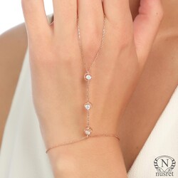 925 Ayar Rose Gümüş Tırnaklı Zirkon Taşlı Şahmeran - Nusrettaki
