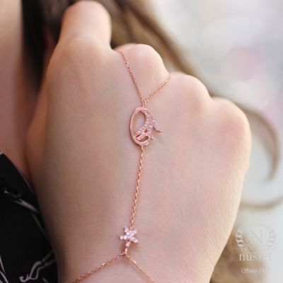 925 Ayar Rose Gümüş Yıldız, Vav ve Lale Modeli Şahmeran - 7