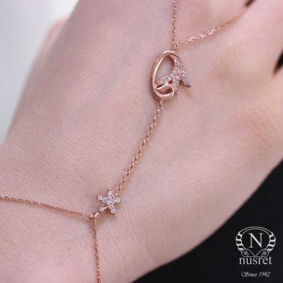 925 Ayar Rose Gümüş Yıldız, Vav ve Lale Modeli Şahmeran - 6